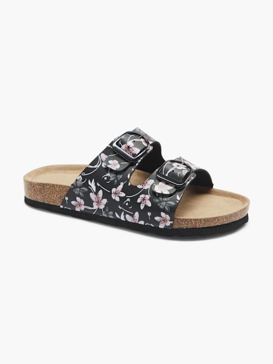 Björndal Flache Pantolette Schwarz 86803 6