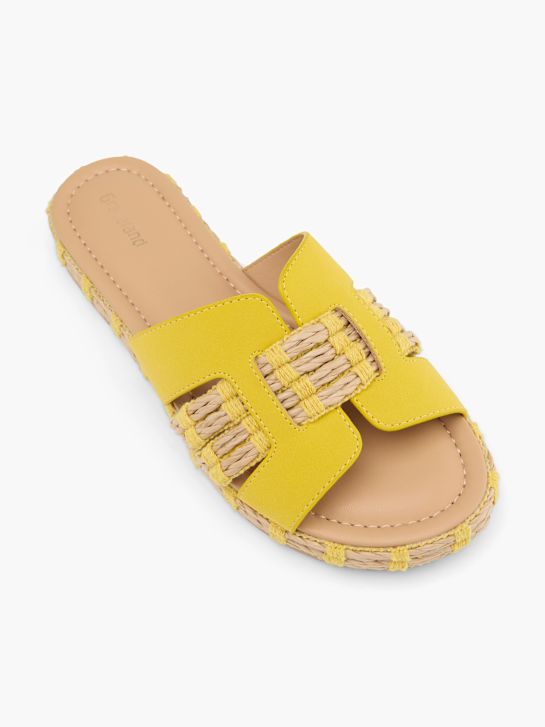 Graceland Flache Pantolette Gelb 62147 2