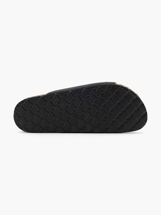 Graceland Footbed sandal Black 60040 4